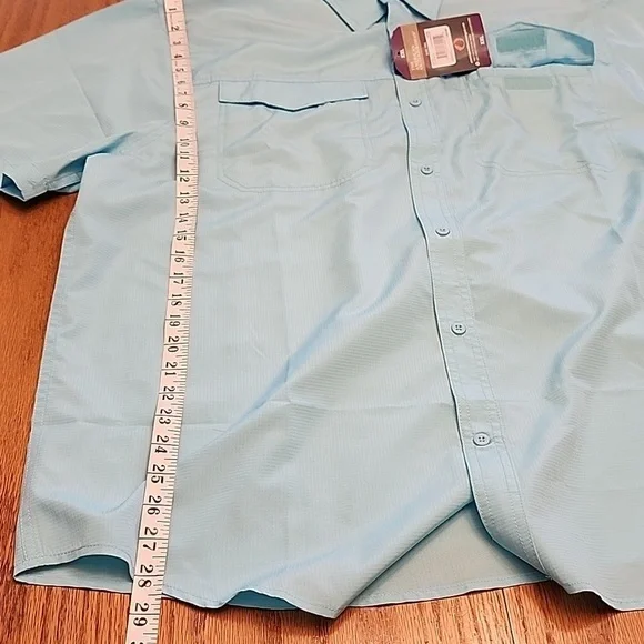 NWT American Outdoorsman Blue Short Sleeve Men's Shirt - Picture 14 of 14